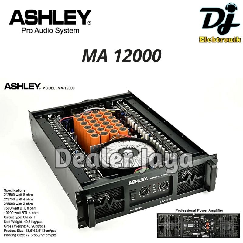 Power Amplifier Ashley MA 12000 / MA12000 - 2 channel