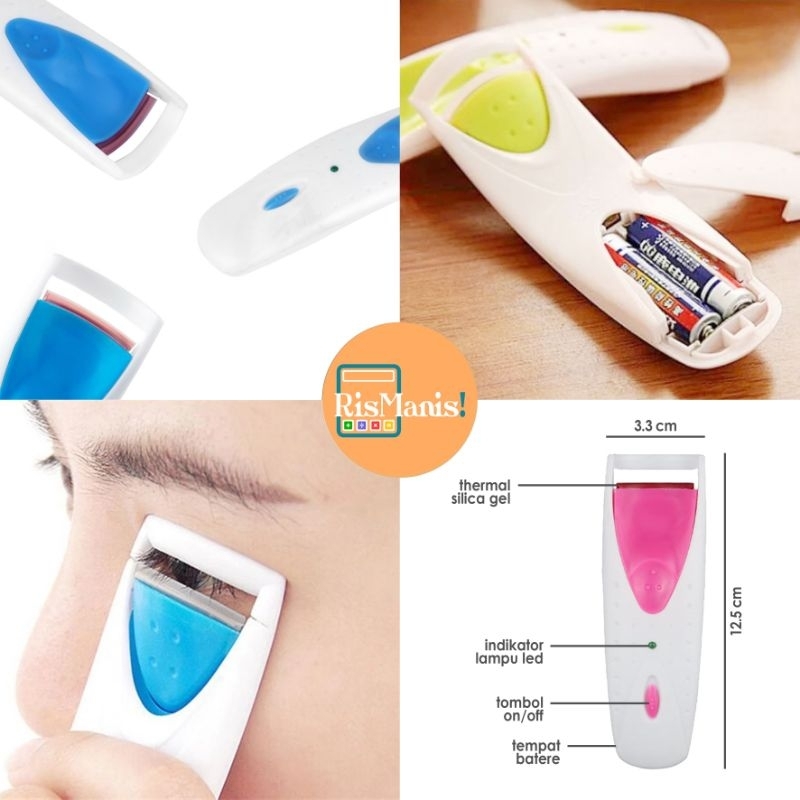 ELECTRIC EYELASH CURLER - Penjepit Bulu Mata Lentik Elektrik Jepitan Pelentik Pengeriting Bulma Portable Makeup Tools Make Up Beauty Kit Awet Praktis