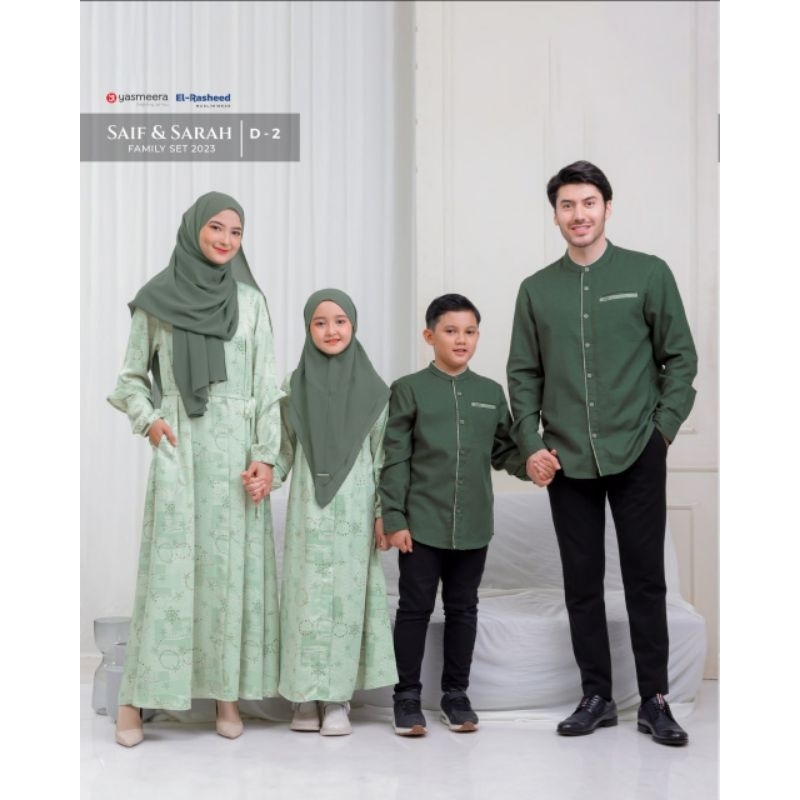 SARIMBIT YASMEERA SAIF SARAH FAMILY SET GREEN LILY