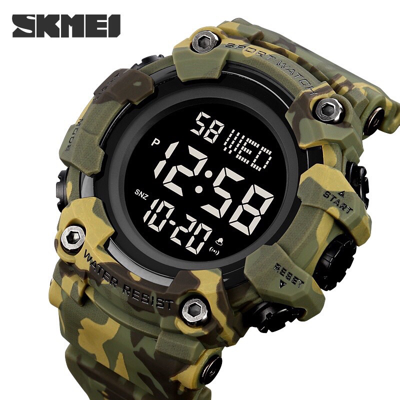 SKMEI 1968 Jam Tangan Pria Digital Dual Time Sport Watch Anti Air Tali Rubber