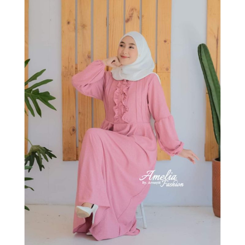 GAMIS AULIA DRESS BY AMELIA FASHION GAMIS MUSLIM WANITA TERBARU KEKINIAN