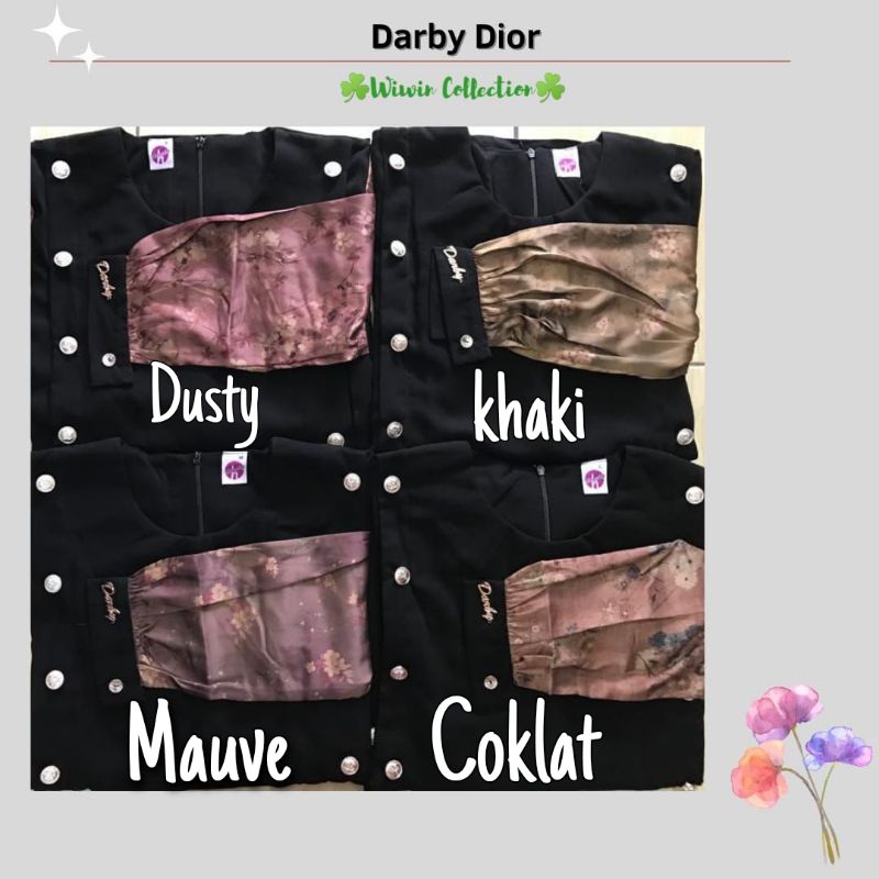 DARBY KANCING DIOR/ BAJU GAMIS ELEGANT HITAM