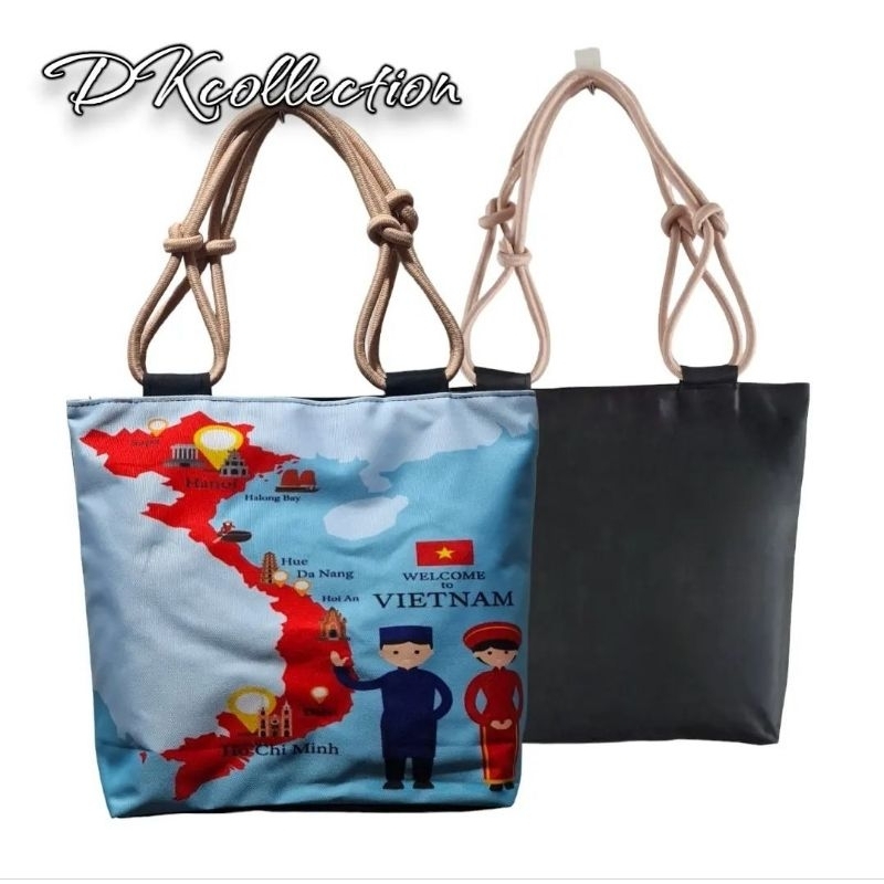 tote bag vietnam souvenir tas vietnam merchandise tas kanvas vietnam