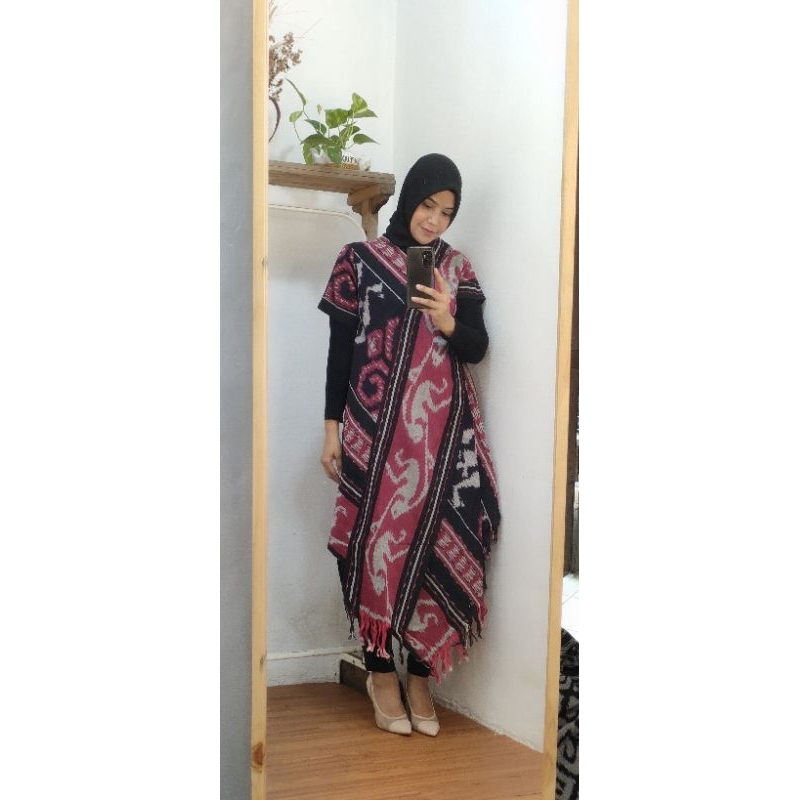 Menik tenun dress tenun blanket asli tenun cantik.