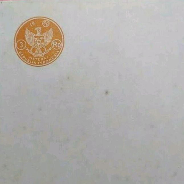 Kertas Segel Tahun 1960 Double Side Asli Original