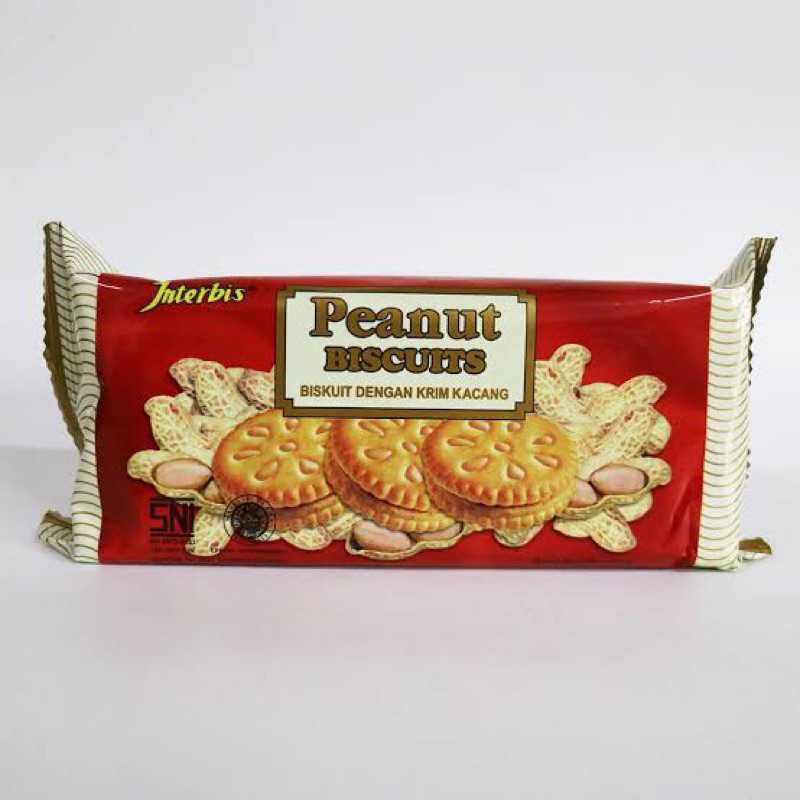 

INTERBIS PEANUT CRACKERS BISCUIT 140GR/biskuit selai kacang