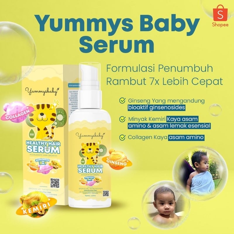 YUMMYS BABY SERUM | PERAWATAN RAMBUT SEHAT BAYI | 60 ML