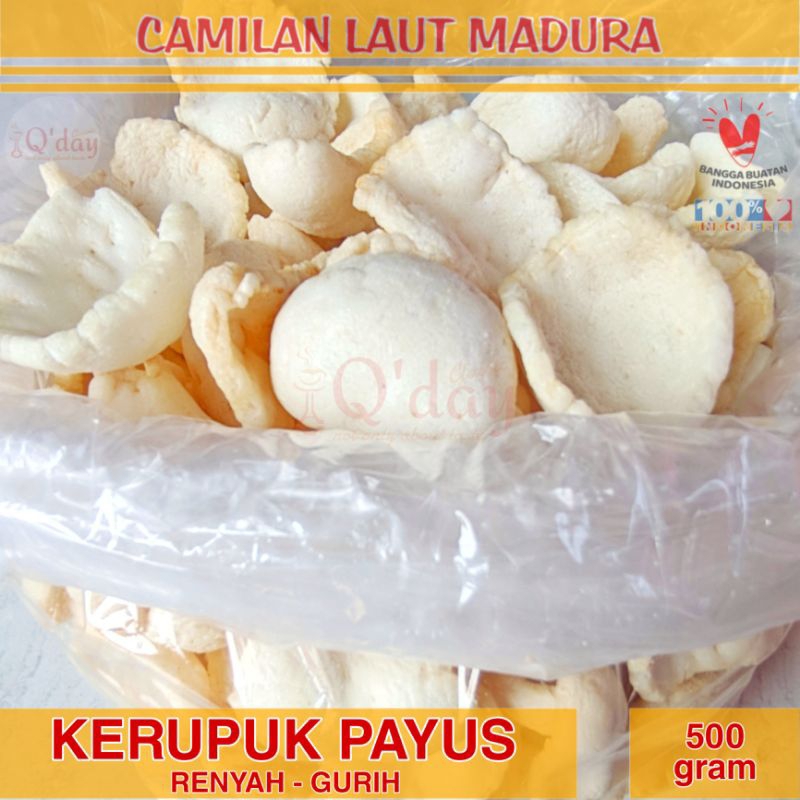 

KERUPUK IKAN PAYUS RENYAH GURIH 500 gram SIAP MAKAN Camilan Laut Madura Oleh Oleh Khas| Qday Classic Surabaya | Cemilan Krupuk Kerupuk Fresh Murah Hemat Ekonomis CLM Bandeng Jantan