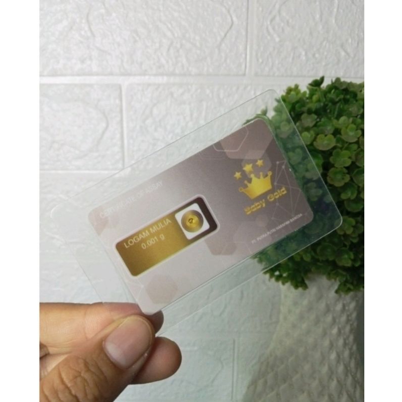 0BABY GOLD /fine gold Reguler Series 0.001 Gram Kemasan Laminating TERMURAH TERLARIS