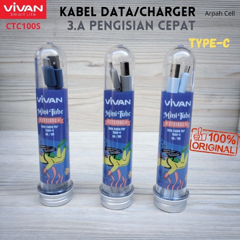 Kabel Data Original Charger Hp Casan Usb Fast Quick Flash Vooc Vivan Ctc100s