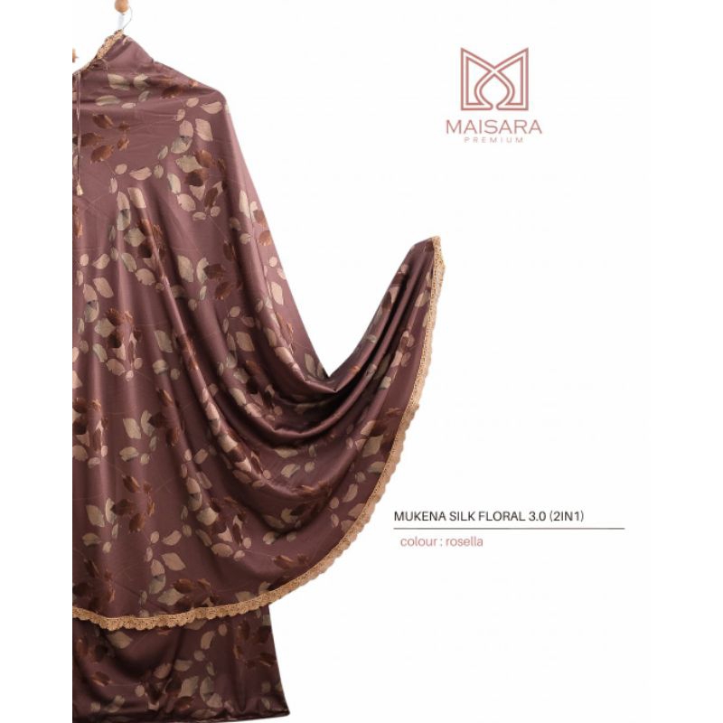 Silk Floral Batch 3.0 by Maisara Premium / Mukena Sutra / Telekung Motif