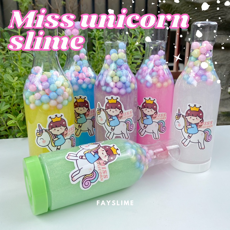 Miss unicorn in bottle slime | Slime Import | Slime clear