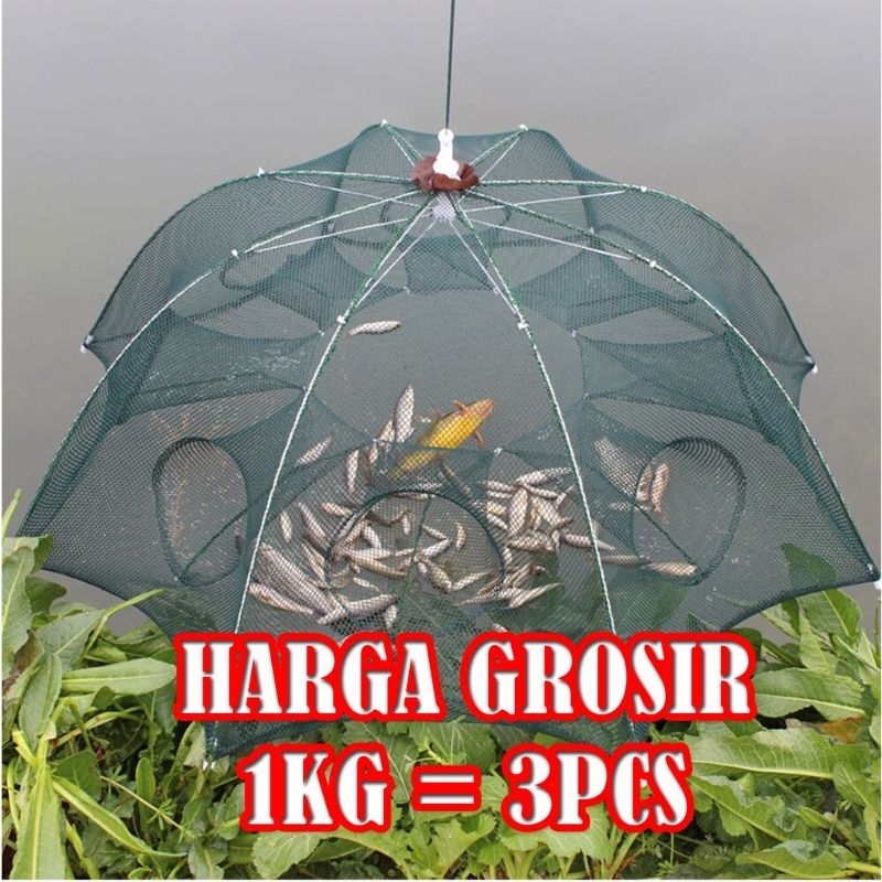 Jaring Ikan - Bubuh Lempar - Perangkap Ikan - Bubu Payung