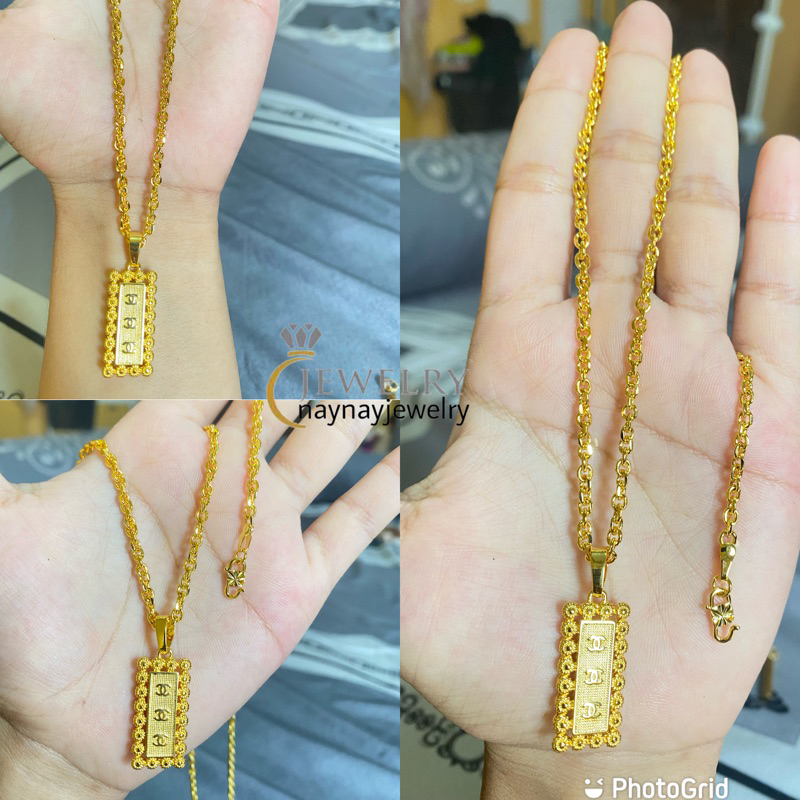 Kalung Medan Cenul panjang 60cm / 2 suku warna 24k