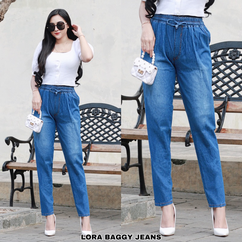 LORA BAGGY JEANS STANDAR DAN JUMBO