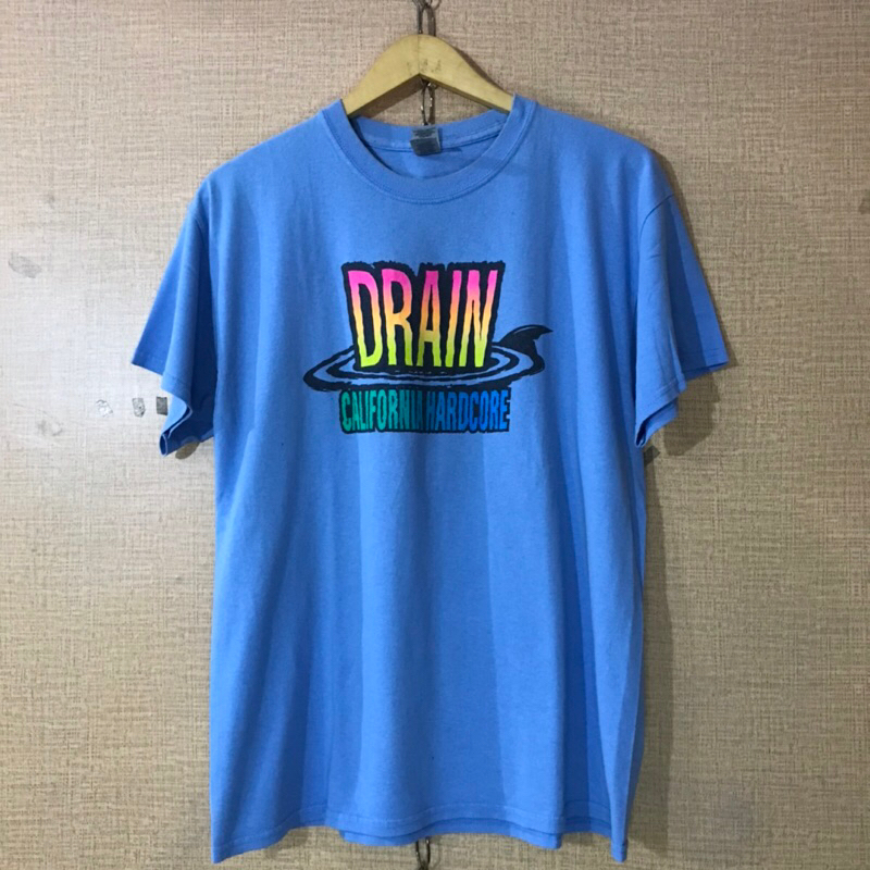 KAOS BAJU BAND HARDCORE HC DRAIN CALIFORNIA CURSED REVELATION RECORD MADBALL SICK OF IT ALL H2O MERC