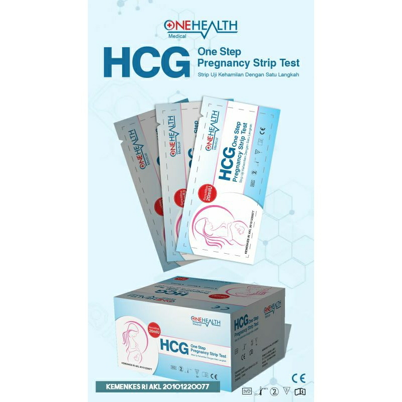 ONEHEALTH hCG strip / Tes Kehamilan strip 50pcs