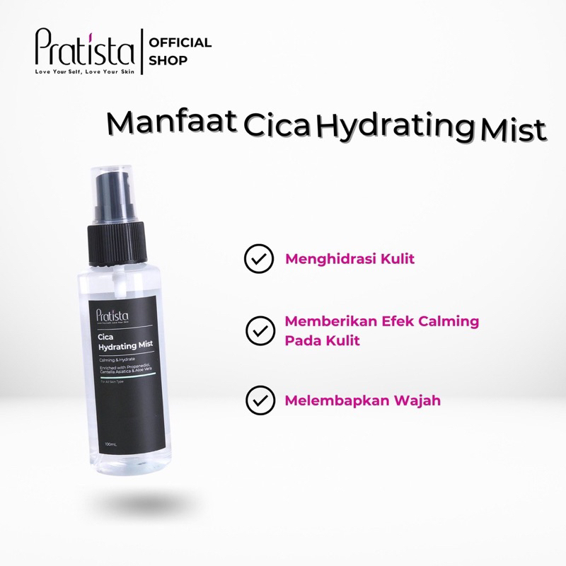 Pratista - Cica Hydrating Mist 100ml / Toner Pratista Botol Spray / Toner Wajah untuk Melembabkan Kulit Kering