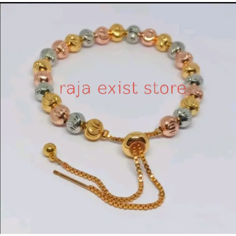 GELANG TANGANGAN BIJI LADA KOMBINASI SSULTAN ANRI LUNTUR ANTI KARAT