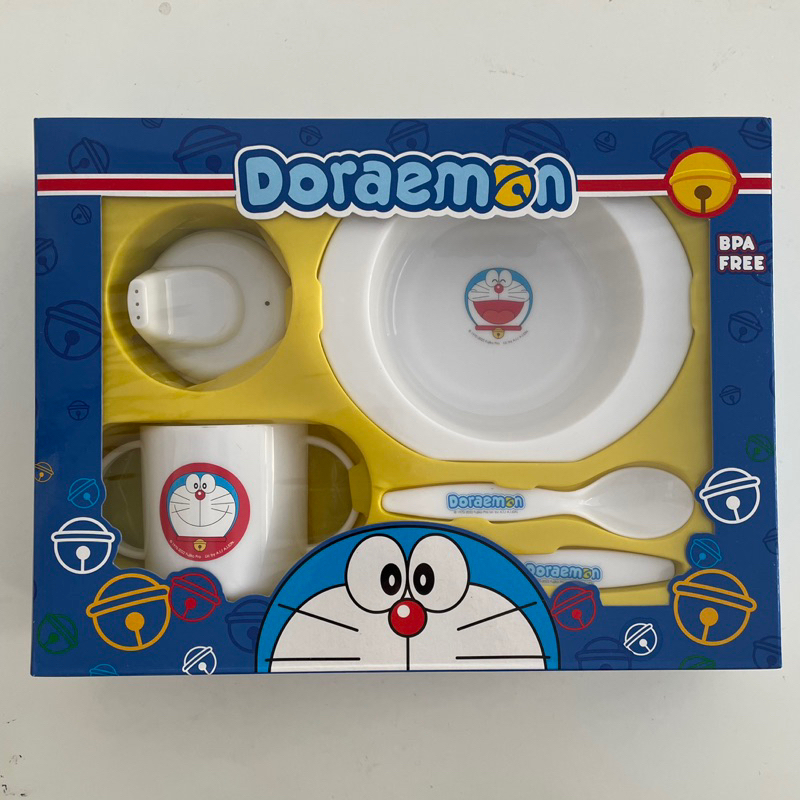 FEEDING SET LUSTY BUNNY / FEEDING SET HELLO KITTY / FEEDING SET DORAEMON / PERLENGKAPAN MAKAN BAYI /