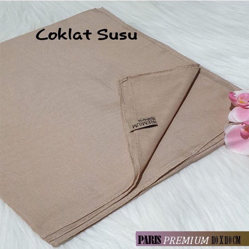 Paris Premium Coklat Susu Hijab Segiempat Coklat Susu Paris Premium •Coksu•