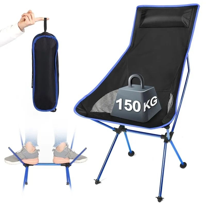 Kursi Lipat Outdoor Portable Mancing Camping Piknik Folding Chair Aluminium