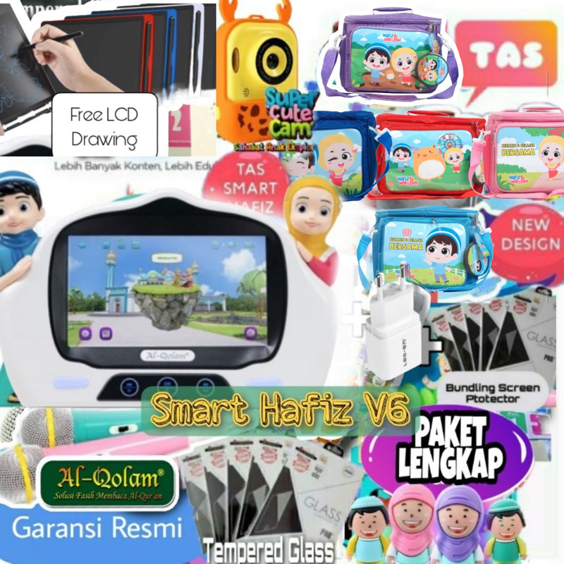 Smart Hafiz Versi 6 New Al-Qolam Touchscreen Original, USB hafiz Hafizah, Tas Ori, Cute Camera Garansi V 4 /V 1 Promo