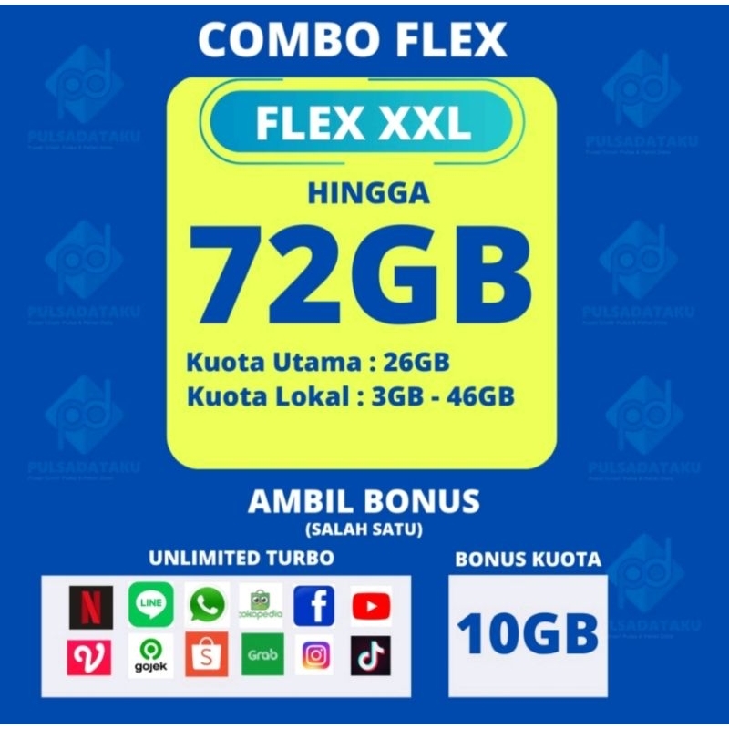 Paket Data XL Combo Flex Unlimited 30 Hari