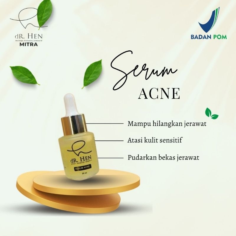 Dr Hen - SERUM ACNE by Dr. Richard Lee | Serum Acne Dr. Hen| Serum Jerawat | Serum Kulit Sensitif | 