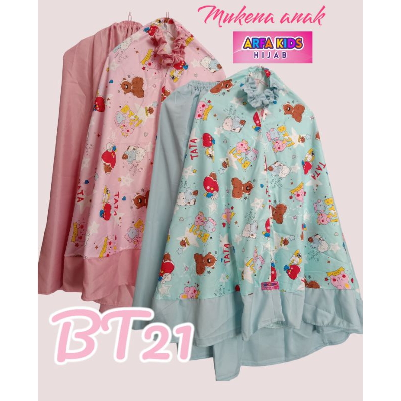 (REAL PICT) Mukena karakter BT21 anak 1-7tahun