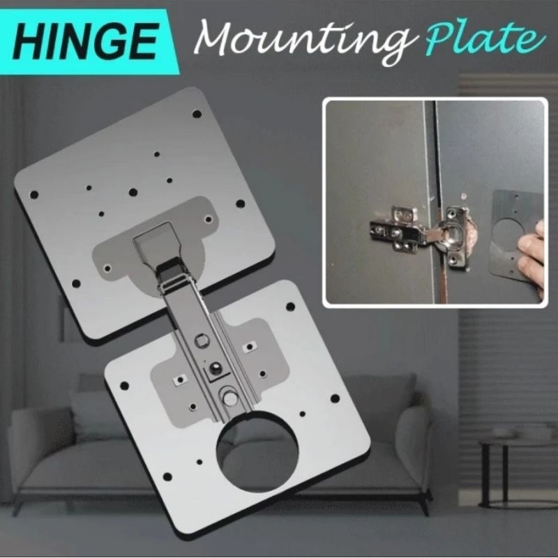 Engsel Sendok 35mm Plat Dudukan Engsel Rusak Dol HINGE MOUNTING PLATE Bahan Stainless