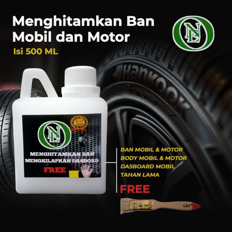 ISI 500 ML SEMIR BAN MOBIL MOTOR ANTI AIR TAHAN LAMA GRATIS KUAS