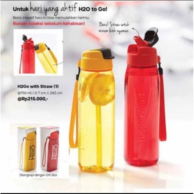 Tupperware H2go With Straw