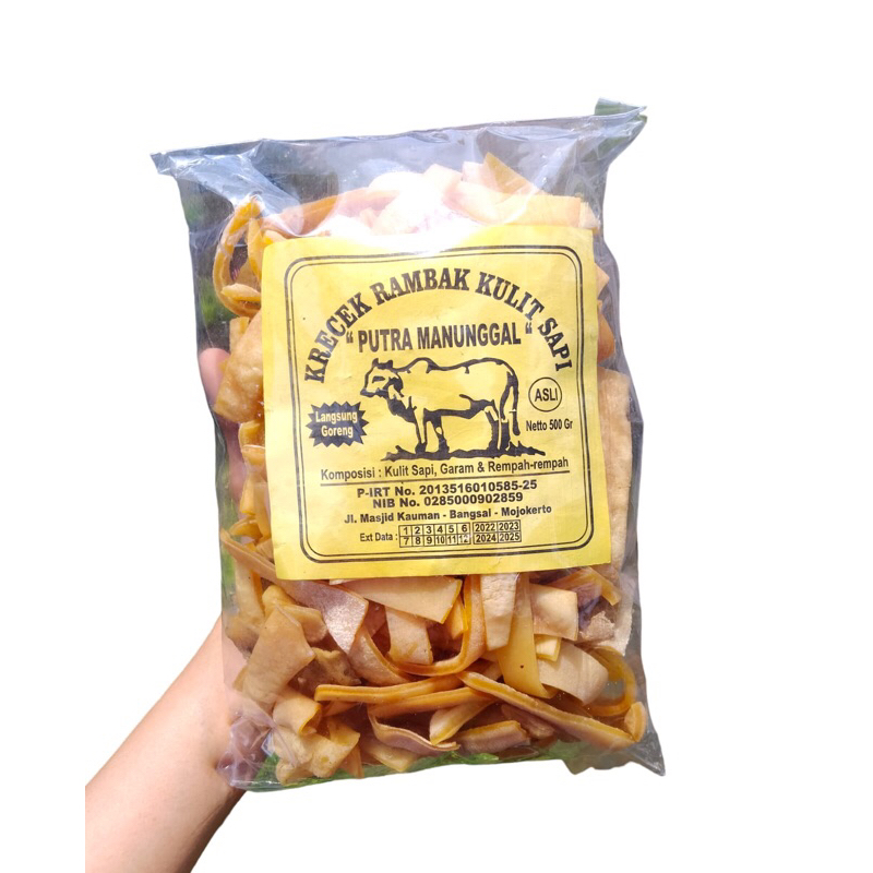 

Termurah Asli Krecek Rambak Sapi Stik Mentah 500gr