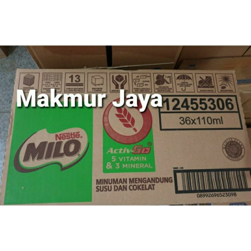 

SUSU UHT MILO 110ml COKELAT ( 1 Dus isi 36 Kotak)