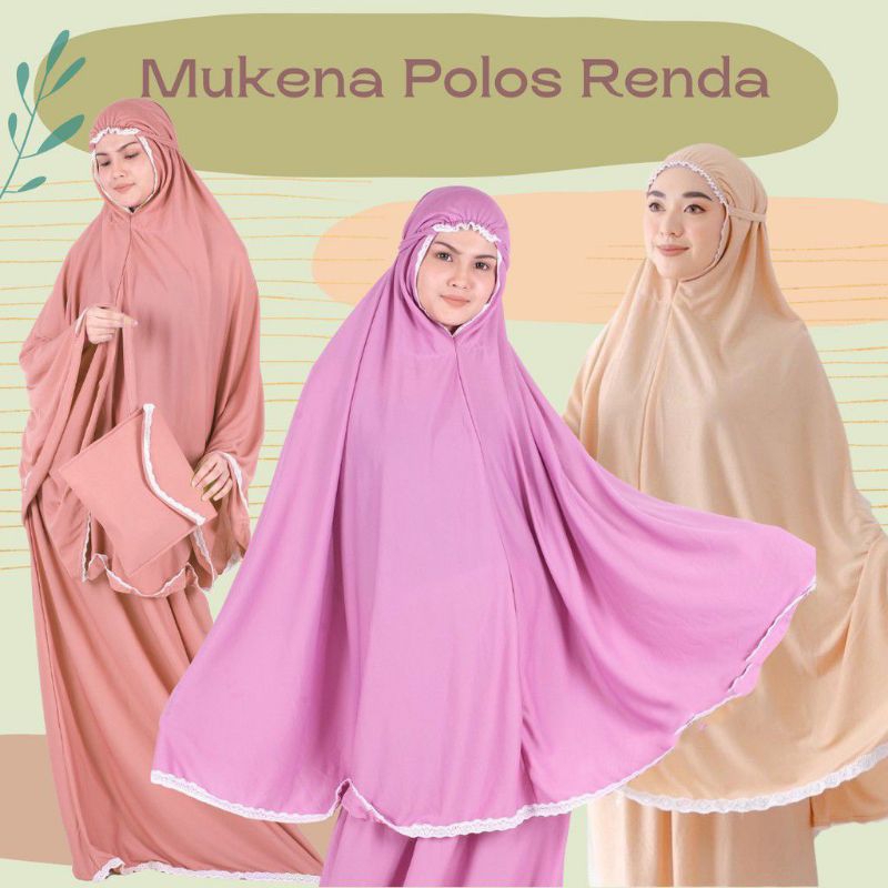 MUKENA RENDA POLOS AMPLOP / MUKENA TRAVELING TERBARU