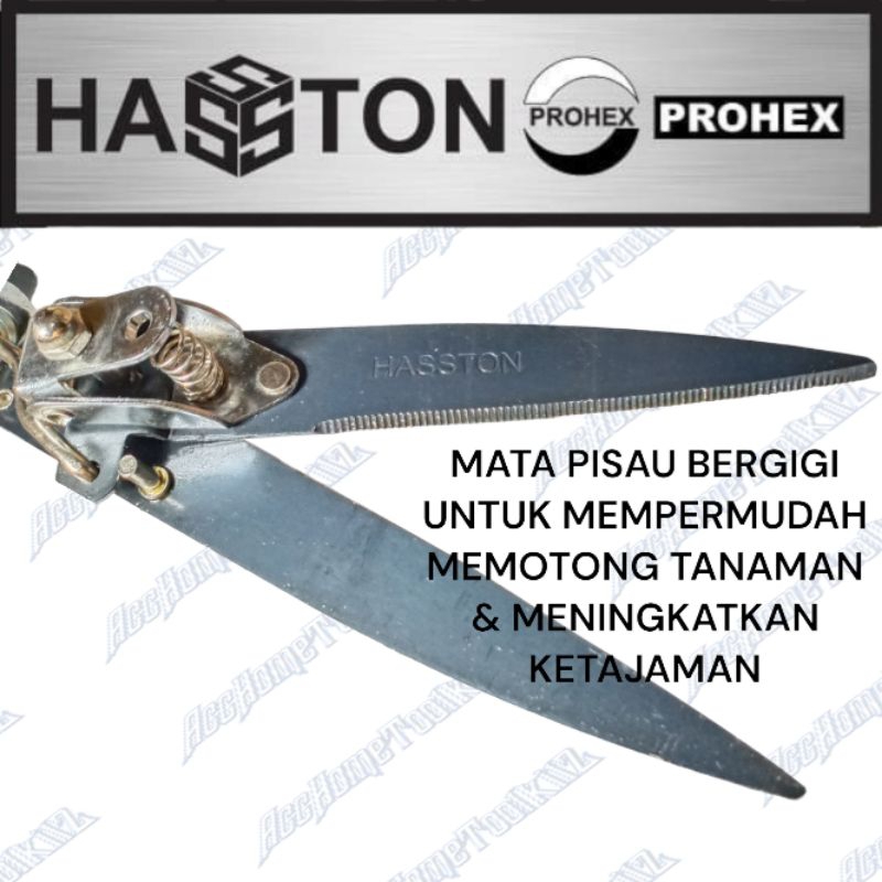 HASSTON 1350-010 ALAT GUNTING BERKEBUN 3 POSISI PANJANG GUNTING RUMPUT TAMAN BESI PROHEX PUTAR TIGA ARAH