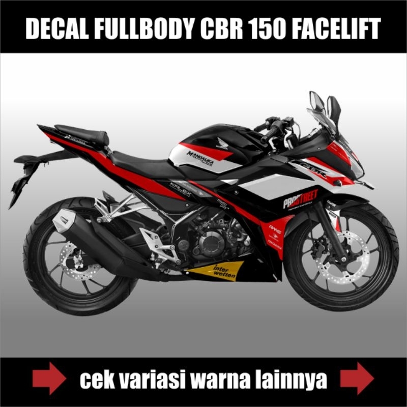 Decal Stiker Honda Cbr 150 Facelift FullBody / Striping Skotlet Motor Cbr 150 Fullbody Desain Motif 