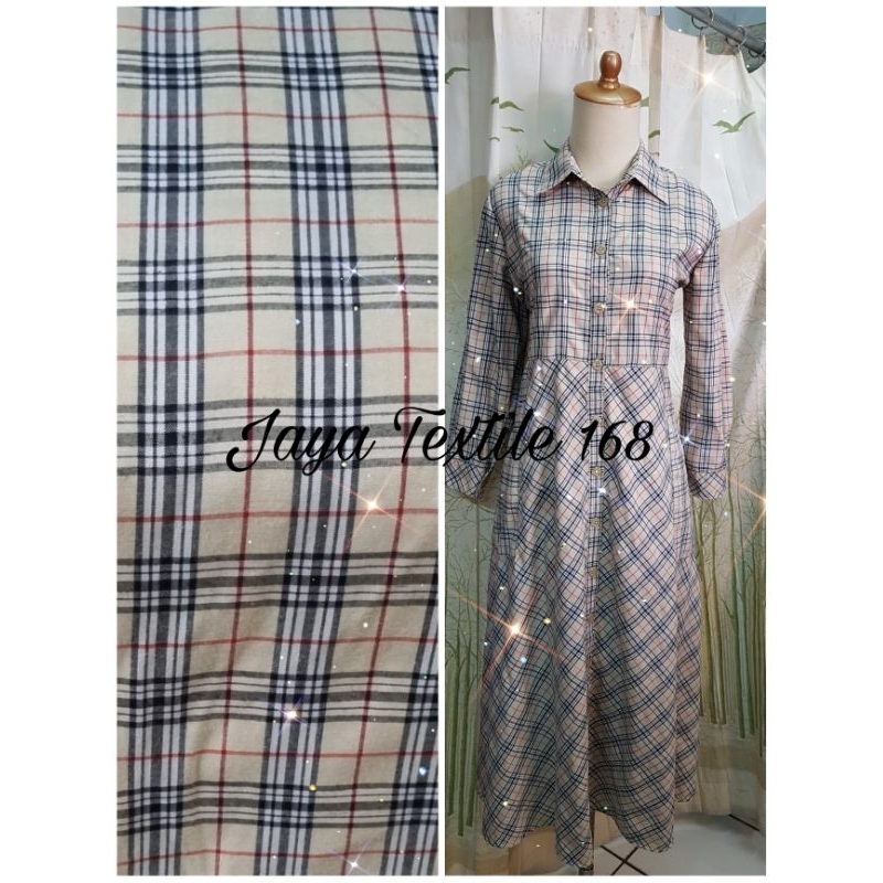 Bahan kotak kotak meteran katun premium/Kain kotak kotak meteran premium