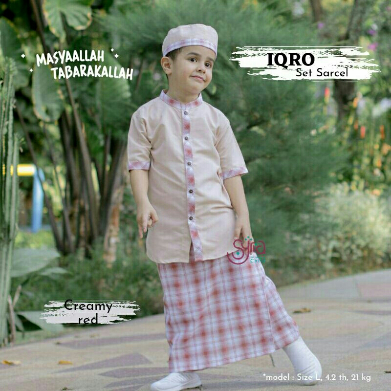Baju muslim anak / set koko anak / sarung celana anak / set sarcel peci anak / set sarcel IQRO by Ve
