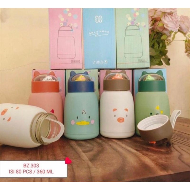 Botol Minum Kaca Karakter CAT Botol Kaca 360ml Bpa Free Gambar Kartun - Botol Minum Kaca Cat 360ml -