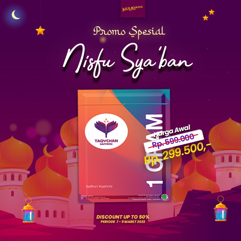 Jual Promo SAFRON/SAFFRON KASHMIR PREMIUM 1 GRAM ORI 100 BPOM HALAL