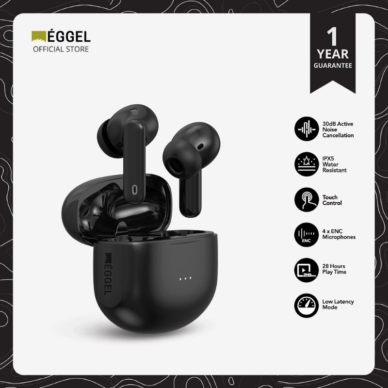 Eggel Quietbuds ANC + ENC TWS True Wireless Earbuds Bluetooth Low Latency Mode