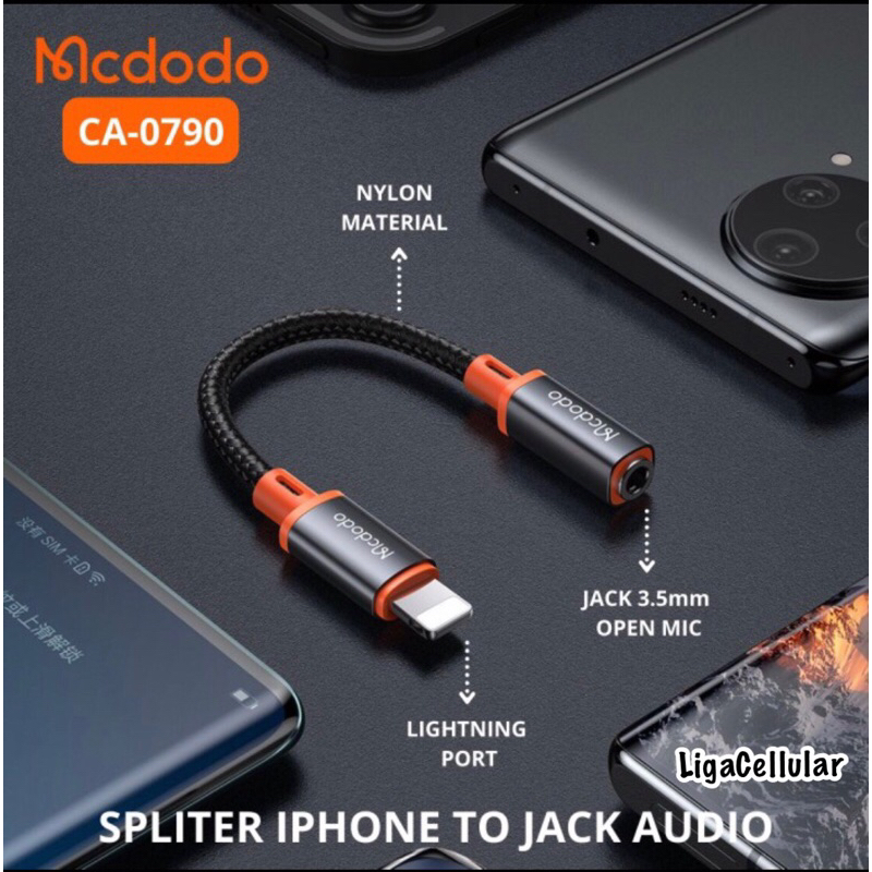 Mcdodo Converter iPhone 13 Pro Max Open Mic Audio Adapter Headset