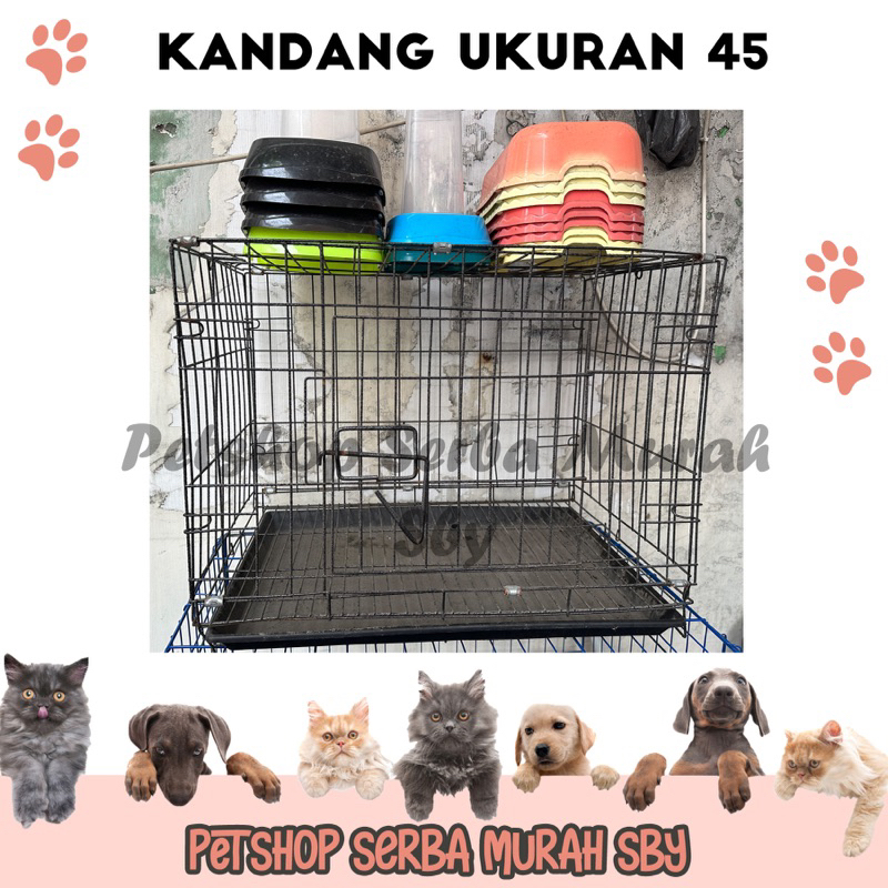 WAJIB TANYA STOCK! Kandang Kucing Ukuran 45 Kawat Tipis