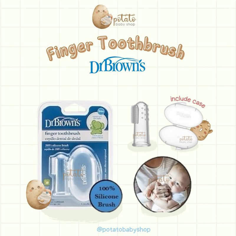 Dr Brown’s Silicone Finger Toothbrush with Case / Toothbrush Dr Brown