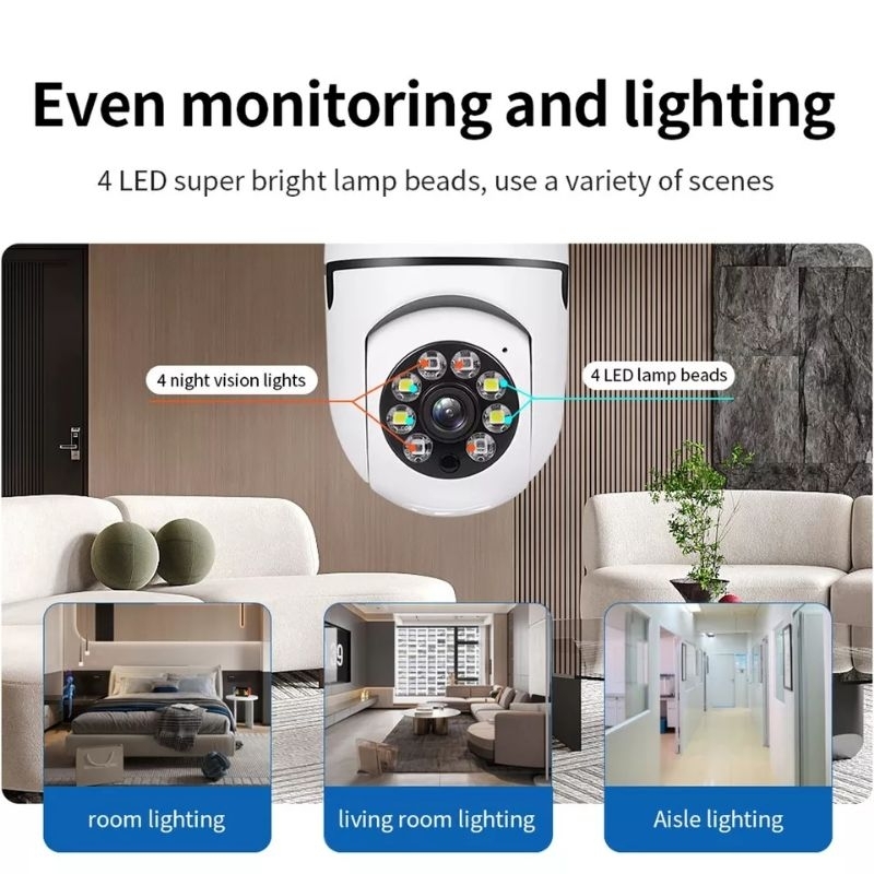 IP CAMERA 8MP PTZ LAMPU WIRELESS FULL HD 1080P CAMERA MINI V380PRO WIFI