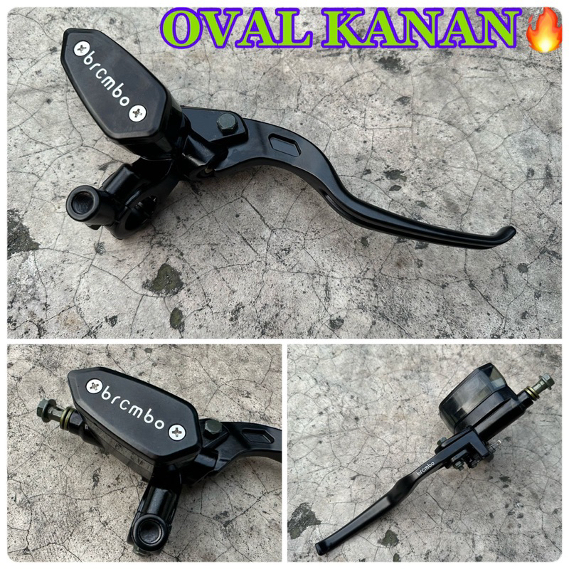 Master Rem Oval Model Rcb Paket Handle Kopling Universal Semua Motor Vixion,R15,Cbr,Satria Fu,Sonic,Ninja,Megapro,Byson Dan Motor Matick Lain Nya barang real pick tulisan timbul
