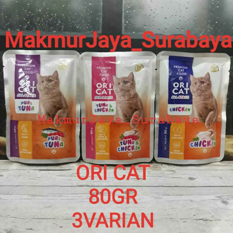 Ori Cat Pouch / Ori Cat Wet food 80gr untuk Adult&amp;Kitten