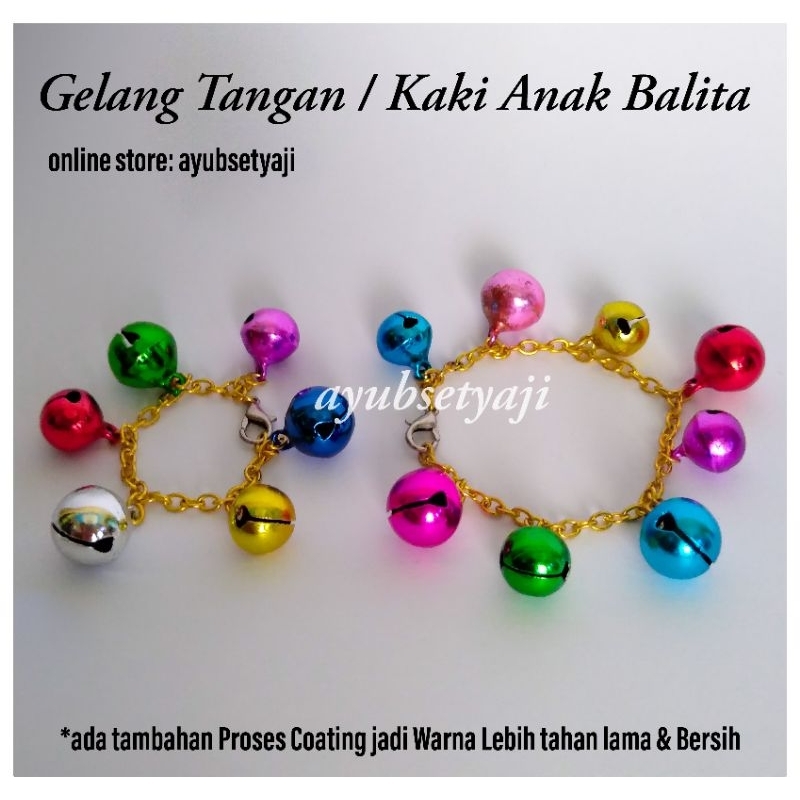 Gelang Bayi Gelang kaki Anak Balita maninan gelang tangan Krincing warna warni Klinting Kalung gelan